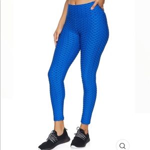 NWT Cobalt Blue TikTok Leggings S/M butt scrunch